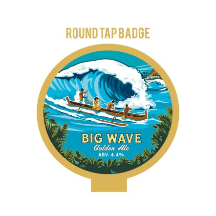 Kona Brewing Co Big Wave ROUND badge