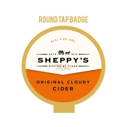 Sheppy's Cider Original Cloudy ROUND badge