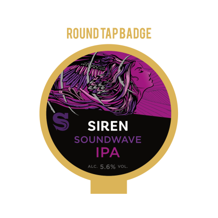 Siren Soundwave ROUND badge
