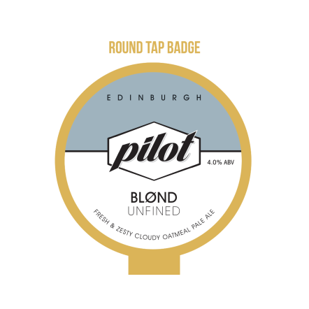 Pilot Blond ROUND badge
