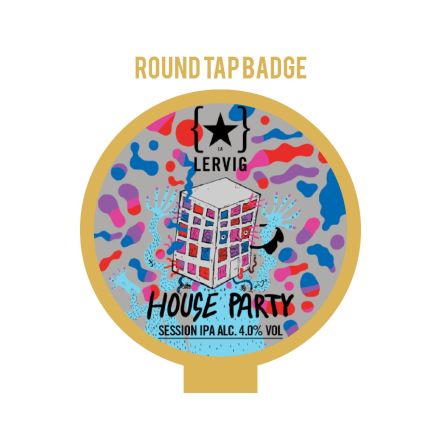 Lervig House Party ROUND badge