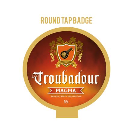 The Musketeers Troubadour Magma ROUND badge