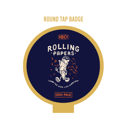 Bullhouse Brew Co Rolling Papers ROUND Badge .