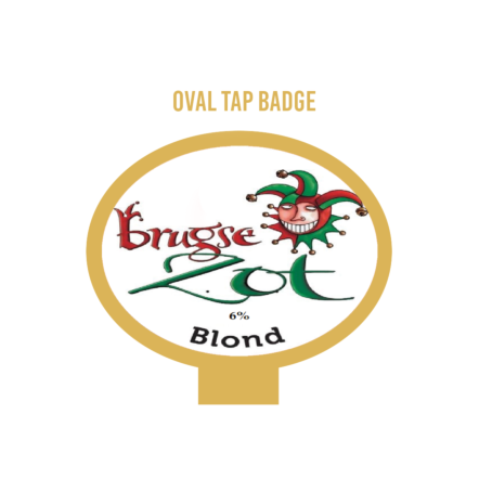 Halve Maan Brugse Zot Blond OVAL badge