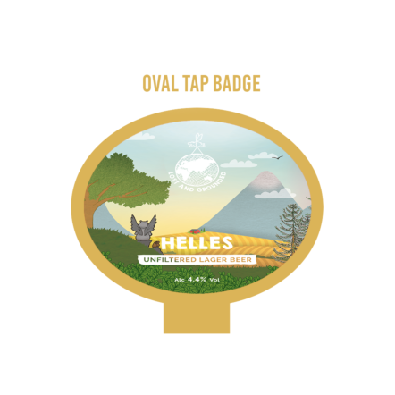 Lost and Grounded Helles OVAL badge