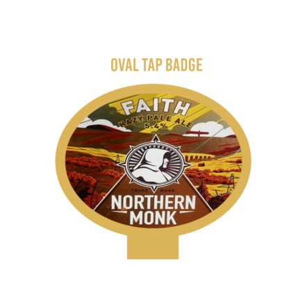 Northern Monk Faith OVAL badge