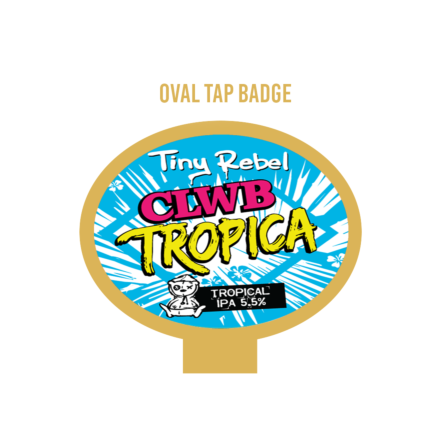 Tiny Rebel Clwb Tropica OVAL badge
