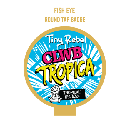 Tiny Rebel Clwb Tropica ROUND FISH EYE badge