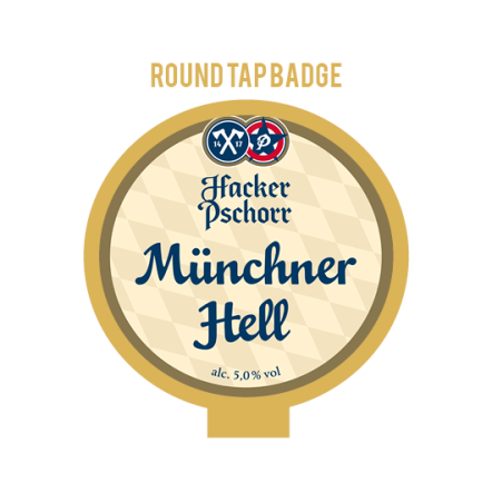 Hacker-Pschorr Munich Hell ROUND badge