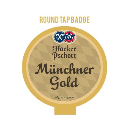 Hacker-Pschorr Munich Gold ROUND badge