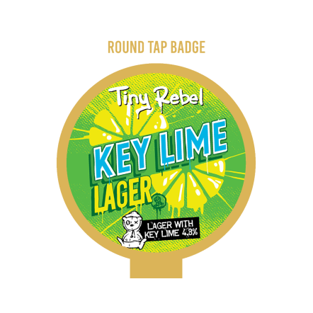 Tiny Rebel Key Lime Round Tap Badge